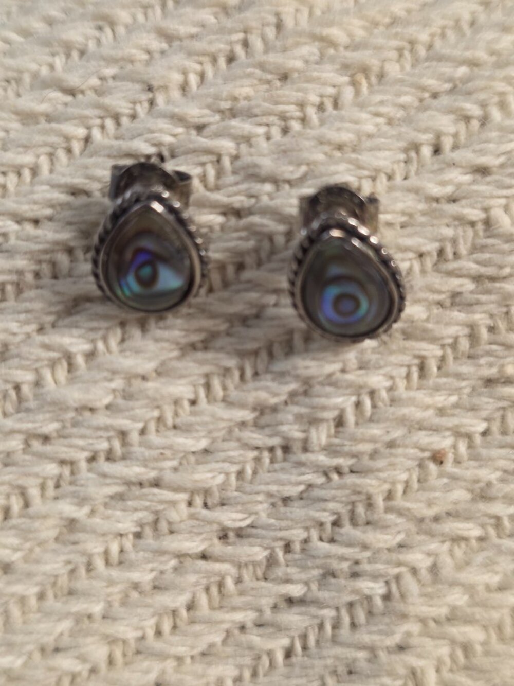Sterling Abalone Teardrop Earrings
